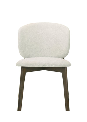 English Elm Mallin Gray Chenille & Walnut Side Chair Set of 2 — Contemporary Padded Seat & Back, MDF Ash Veneer, 220lb Capacity B2726P400283