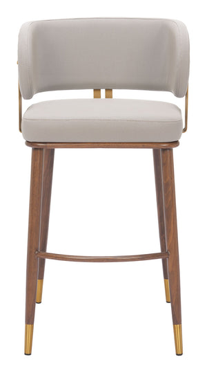 Brew Contemporary Fabric Chair with Steel Frame and Faux Wood Laminate for Elegant Dining Spaces