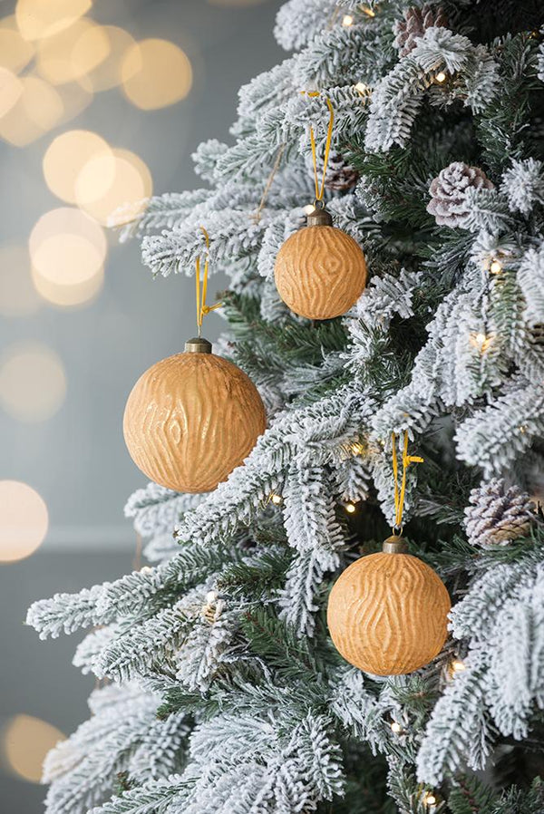 English Elm D3" Elegant Glass Christmas Ball Ornaments Set Of 12 - Sparkling Holiday Decor For Timeless Charm W2078P247886