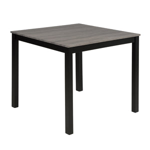 English Elm 5-Piece Counter Height Table Set With 4 Chairs - Stylish Light Grey & Black Design For Modern Dining W1998P195205