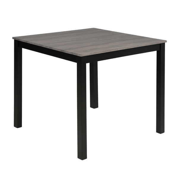 English Elm 5-Piece Counter Height Table Set With 4 Chairs - Stylish Light Grey & Black Design For Modern Dining W1998P195205