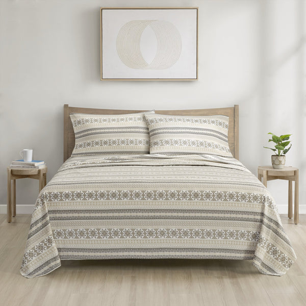 English Elm Printed Cotton Flannel Sheet Set Queen - Ultra-Soft Brushed Fabric, Deep Pocket Fitted, Cozy Warmth Multi 11.81 L x 9.84 W x 7.09 H B035P294207