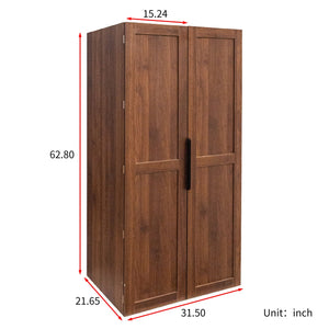 English Elm Kitchen Farmhouse Pantry Cabinet Tall Freestanding Three Door Pull Out Organizer W331S00211