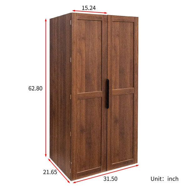 English Elm Kitchen Farmhouse Pantry Cabinet Tall Freestanding Three Door Pull Out Organizer W331S00211