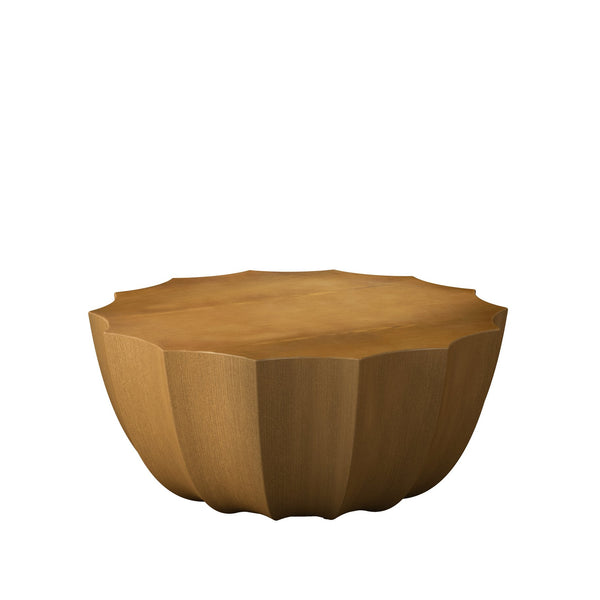 English Elm 35.43" Modern Waterproof Outdoor Indoor Coffee Table — Durable MgO Cement, 220lb Capacity, Stylish Patio Centerpiece Wood W757P314429