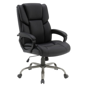 OSP Home Furnishings Execuative Faux Leather Office Chair with Lumbar Support and Pneumatic Height Adjustment FL14571-U6