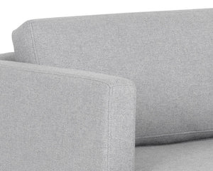Sunpan Kaius Sofa - Eco-Friendly Mid-Century Modern Design with Durable Performance Fabric and Walnut Legs Limelight Silver