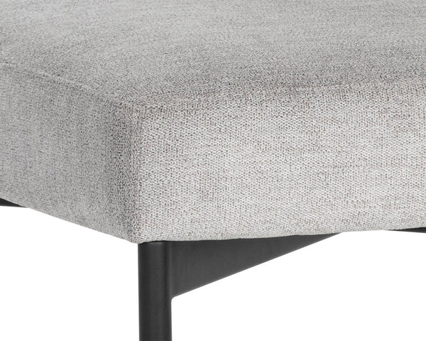 Sunpan Seneca Dining Chair Set of 2 - Modern Open Back Design with Stylish Steel Frame for Contemporary Homes Black / Polo Club Stone