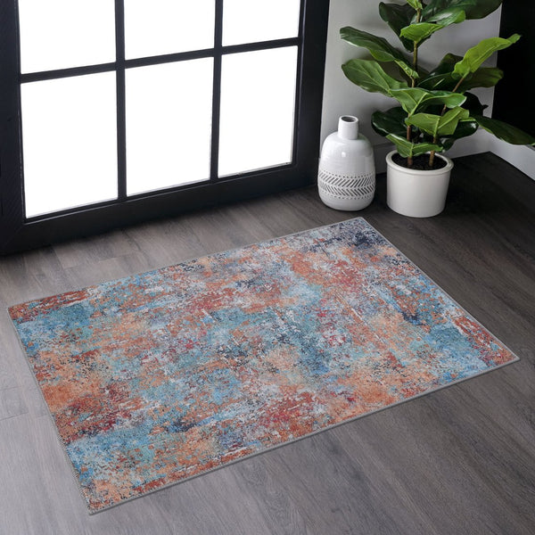 English Elm Maval Multi Washable Rug 2' X 3' – Soft, Durable & Non-Slip Doormat For Homes With Kids & Pets B189P188963