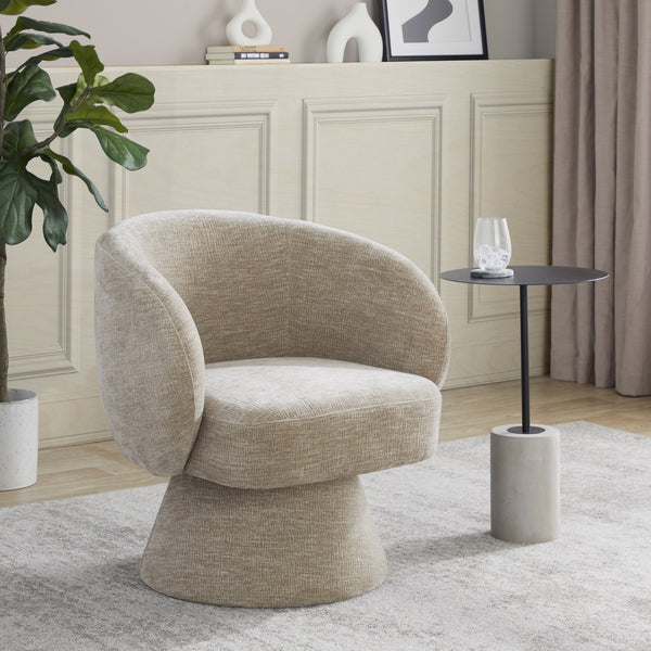 English Elm Swivel Accent Chair Silver Velvet Seat Gold X Pedestal Base Glam Living Room Light Brown B202P471333