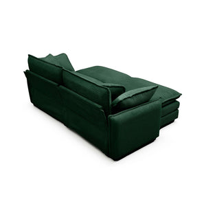 English Elm Two-Seater Theater Sofa In Luxurious Green Corduroy With Footrests – Perfect For Small Spaces! W714S00731-GIGA