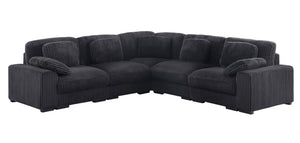English Elm Lianne Channel Tufted Corduroy Modular Sectional with Reversible Chaise for Living Rooms B2749S00045