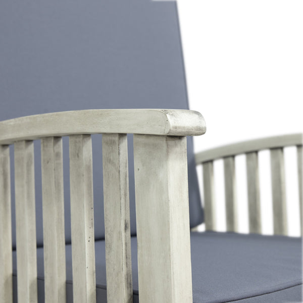 English Elm Christopher Knight Home® - CASA Acacia Rocking Chair with Water-Resistant Cushions, Rustic Outdoor Comfort & Smooth Rocking Motion Grey 46.5 L x 29.5 W x 9 H 64272.00LDGRY