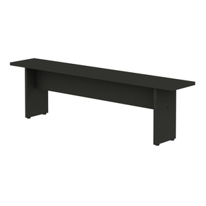 English Elm Nomad Rustic Dining Bench with Wood-Grain Protouch Finish, 67.9" Length, 550 lb Capacity and H-Base Charcoal B365P398539