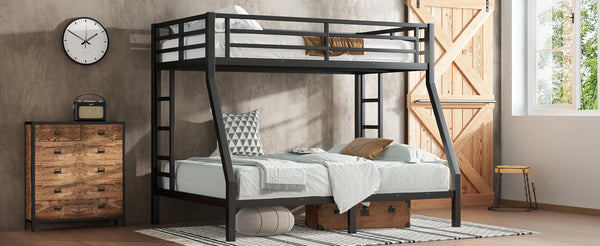 English Elm Metal Twin Over Full Bunk Bed For Teens And Adults - Durable, Space-Saving, Noise-Reducing Design! W1580P368409
