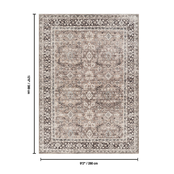 English Elm Majestic Medallion Traditional Area Rug Stain Resistant Polyester Living Room Accent B186P428859