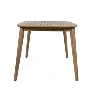 English Elm Christopher Knight Home® - Acacia 8-Person Outdoor Dining Table, Solid Acacia Wood Patio Farmhouse Design, Weather-Resistant 70.75" L N779P236677N