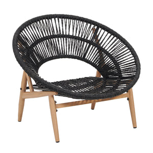 English Elm Christopher Knight Home® - Cyril Outdoor Papasan Lounge Chair Set Of 2 - Dark Grey Wicker & Soft Cushions For Ultimate Comfort N775P290578G-S2