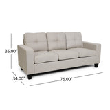 Christopher Knight Home® - Noble House - Bowden Three Seater Sofa With Wood Legs