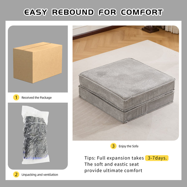 English Elm Compression Mahjong Floor Sofa Bed - Versatile Modular Design, Soft Circle Fleece, No Assembly Needed! W3723P377155