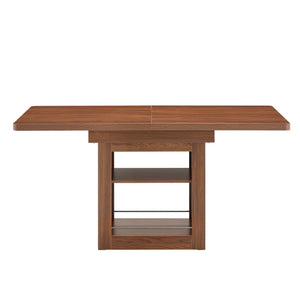 English Elm Only Extendable Dining Tabletop Foldout Surface for Compact Apartment and Kitchen Spaces Walnut W1151P411354