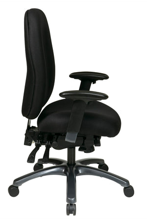 OSP Home Furnishings Multi-function Ergonomic High Back Office Chair with Lumbar Support and Titanium Base 8511-231