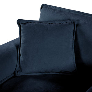 English Elm Oversized Modern Chenille Sectional Sofa - Plush 3-Seater Couch With Pillows & Storage Pockets W3163S00017-GIGA