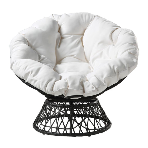 OSP Home Furnishings Papasan Chair White