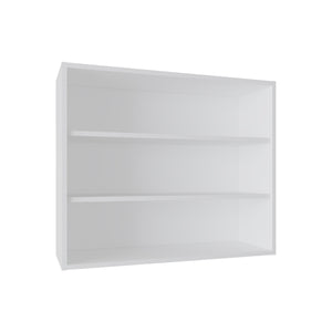 English Elm Wall Smokey Gray Shelf with Door and 3 Shelves for Bar or Living Space — Compact, Durable, Stylish White 37.01 L x 30.71 W x 3.54 H B097P250901
