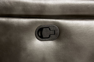 English Elm Dark Gray Finish Glider Recliner Channel-Trim Transitional Pillow Arms Oversized Comfort Recline B2741P385033