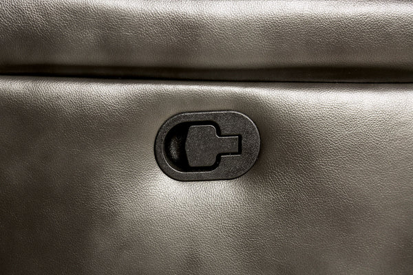 English Elm Dark Gray Finish Glider Recliner Channel-Trim Transitional Pillow Arms Oversized Comfort Recline B2741P385033