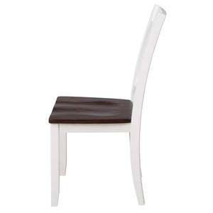 English Elm Topmax Five Piece X-back Dining Set with Solid Wood Legs and Acacia Veneer Top N717S000088K