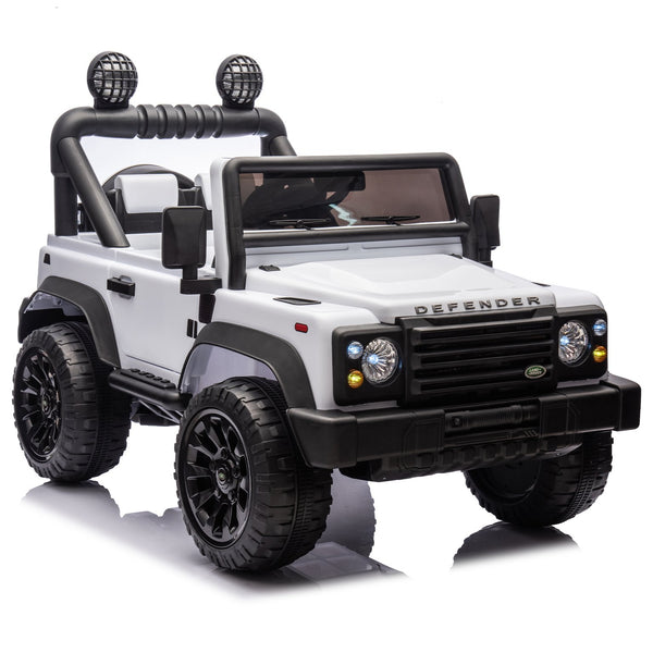 English Elm Licensed Land Rover Defender Ride on Car 24v Dual Motor with Parental Remote White W1578P339064