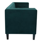 Christopher Knight Home® - Noble House - - 3-Seater Sofa, Upholstered Tufted Coach, Velvet Sofa, Green