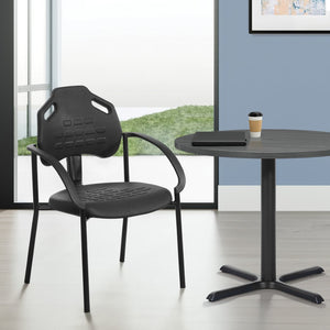 OSP Home Furnishings Guest Chair with Urethane Shell and Esd Certified Frame for Reception or Training Rooms KH81393