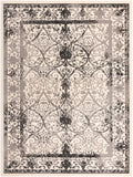Unique Loom La Jolla Traditional Machine Made Floral Rug Ivory and Gray, Black/Gray/Ivory 10' 0" x 13' 1"