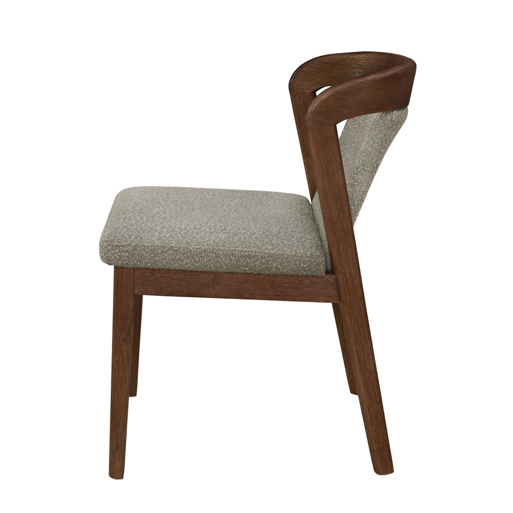 English Elm Christopher Knight Home® - Upholstered Backrest Armless Dining Chairs - Sleek Mid-Century Fabric Seats on Durable Oak Frame, 300lb Capacity Light Brown,Walnut N771P346002W