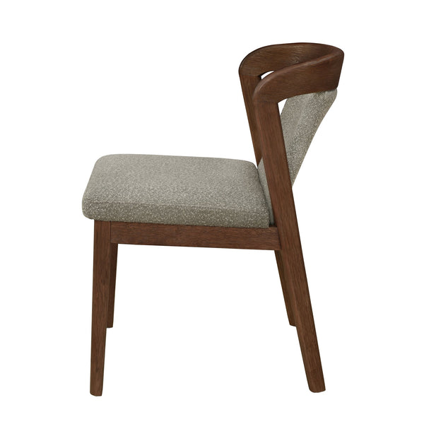 English Elm Christopher Knight Home® - Upholstered Backrest Armless Dining Chairs - Sleek Mid-Century Fabric Seats on Durable Oak Frame, 300lb Capacity Light Brown,Walnut N771P346002W