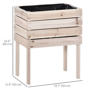English Elm Outsunny 4Pcs Versatile Raised Garden Bed Kit – Natural Wood Planter Boxes For Stylish Planting W2225P200865-GIGA
