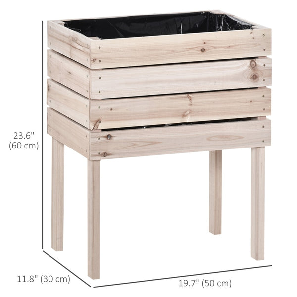 English Elm Outsunny 4Pcs Versatile Raised Garden Bed Kit – Natural Wood Planter Boxes For Stylish Planting W2225P200865-GIGA