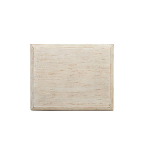 English Elm Veda Reclaimed Pine Geometric Waterfall Side Table Whitewashed Sculptural Accent B2719P485507