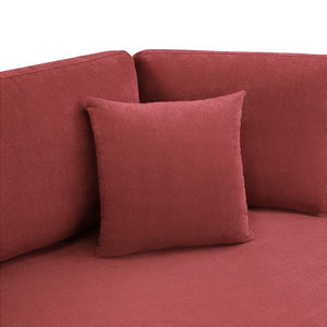 English Elm Christopher Knight Home® - 3-seater Curved Chenille Sofa with Plush 7.5" Seat Cushions and Two Pillows for Stylish Living Red N763S000020J