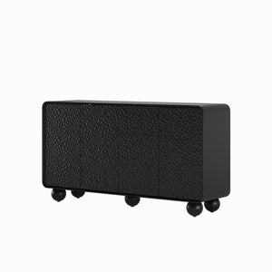 English Elm 59'' Sculptural Sideboard with Honeycomb Doors Sphere Legs and Generous Storage Space W2263P426699
