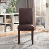 OSP Home Furnishings Parsons Dining Chair Cocoa Faux Leather