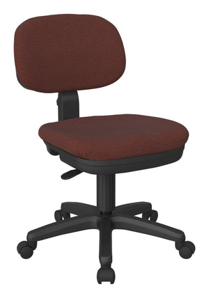 OSP Home Furnishings Basic Task Chair with Pneumatic Height Adjustment Ergonomic Swivel Seat for Home Office Garnet SC117-105