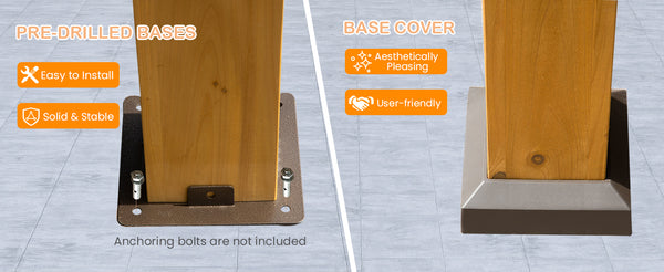 English Elm Cedar 12'x20' Gazebo with Galvanized Metal Roof, Weatherproof 2500lb Snow Load, Privacy Walls, Hooks W1859S00120