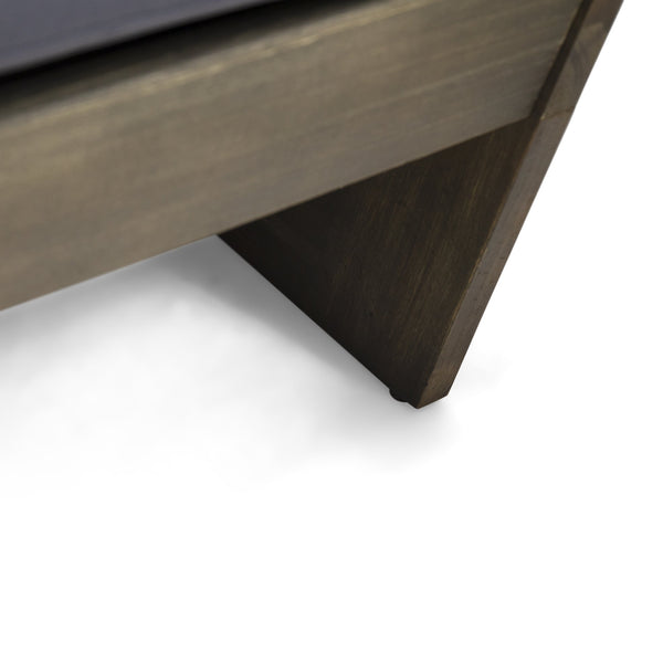 English Elm Christopher Knight Home® - SHERWOOD Loveseat with Acacia Wood Frame, Water-Resistant Cushions & Slatted Paneling for Patio Comfort and Durability DARK GREY 64868.00DGRY