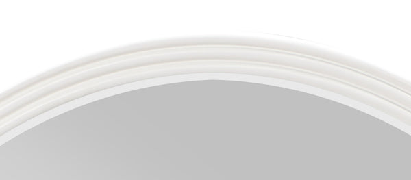English Elm Carena Gray Round Mirror — 32" Inner Diameter, Poplar Frame, Modern Minimalist Wall Accent for Home Decor B2726P247221
