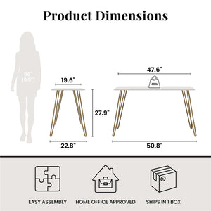 English Elm Owen Industrial Writing Desk with Hairpin Legs for Small Apartments and Home Offices B2733P417364