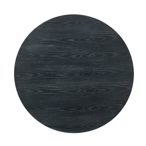 English Elm Round Rubberwood Pedestal Dining Table Wire Brushed Farmhouse Style Seats Four 70935.00TOPGRY_70935.00LEGGRY